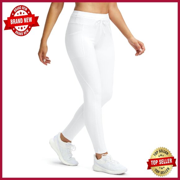 Fleece Lined Thermal Leggings High Waisted Water Resistant Hiking Ski Pants